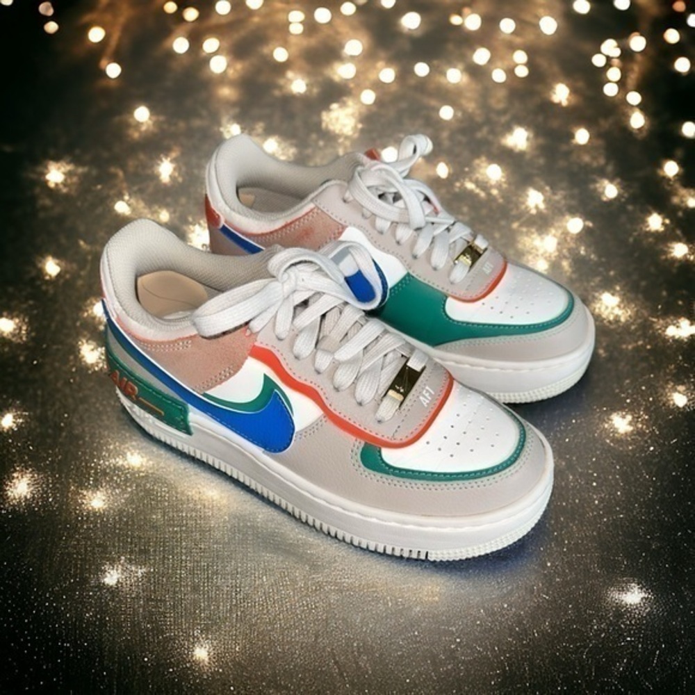 Nike Air Force 1 Shadow ‘Sail Signal Blue Green’ - Sz 6 🔥🔥🔥🔥 Like New